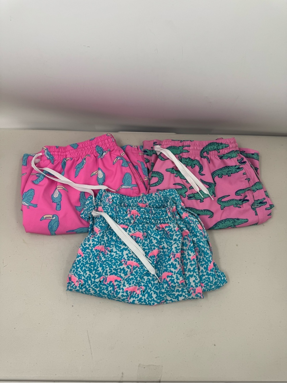 Chubbies Swim Trunks Mens XL 5.5” Inseam Lined Shorts Summer Lot Of 3 Animals